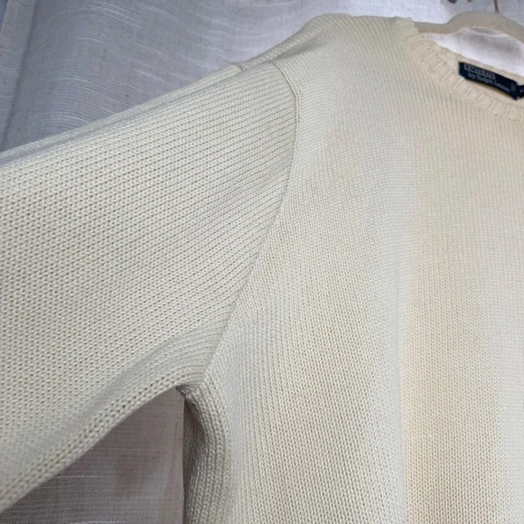 Vintage Polo Ralph Lauren Knit Sweater Cotton Ivory Pony Crew Men's Size XXL - Picture 6 of 9